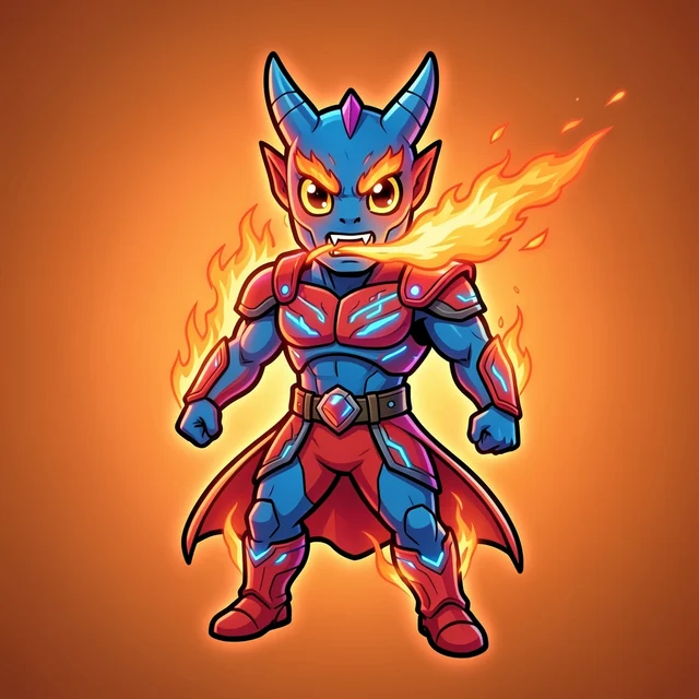 Collectible monster card with element and stats